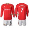 Maillot à Manches Longues Manchester United Cristiano Ronaldo 7 Domicile 2021-22 Pour Enfant